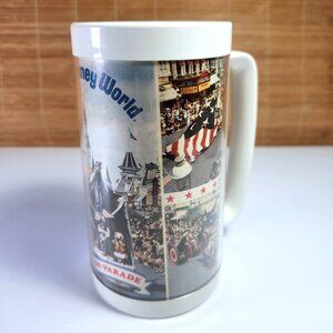 Vintage 1976 Walt Disney World Bicentennial America On Parade Thermo Serv Mug